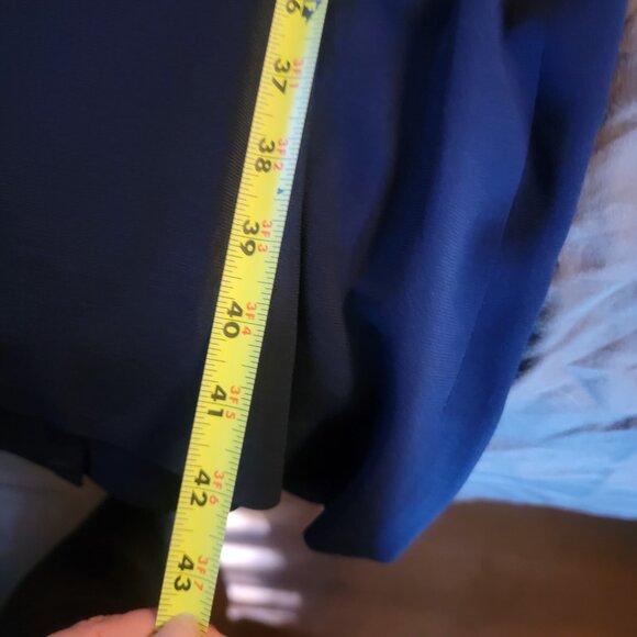 Vintage hand-beaded navy blue cocktail dress; approx. size 4-6 (s) - Picture 12 of 16